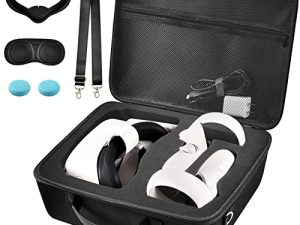 Hard Carrying Case for Meta/ for Oculus Quest 2 All-in-One VR Gaming Headset and Touch Controllers