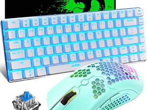 Mechanical Gaming Keyboard and Mouse Combo Blue LED Backlit Keyboard