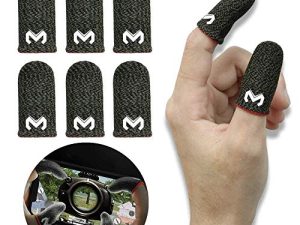 Gaming Finger Sleeves for Sweaty Hands - Rakizbe High-Sensitive Anti-Sweat Breathable Seamless Touch Screen Thumb Sleeve Gloves for iPad/Mobile PUBG Game Controller