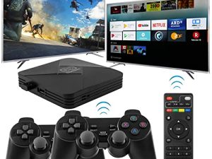 64G Wireless Retro Game Console 30000+ Games Classic Video Game Consoles with 2 Wireless Controllers for 4k TV HD Output