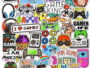 DETICKERS Gaming Stickers for Kids Water Bottles Video Gamer Stickers for Laptop Game Reward Vinyl Stickers Pack for Teachers